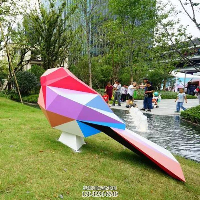 户外小鸟雕塑 鸟订做通用 鸟类雕塑主题定做