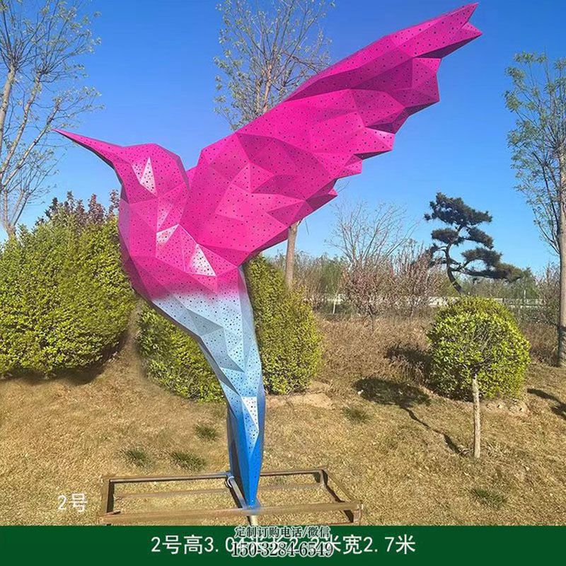 飞鸟雕塑工艺 鸟雕塑订做观赏型 企业标志鸟禽雕塑精选