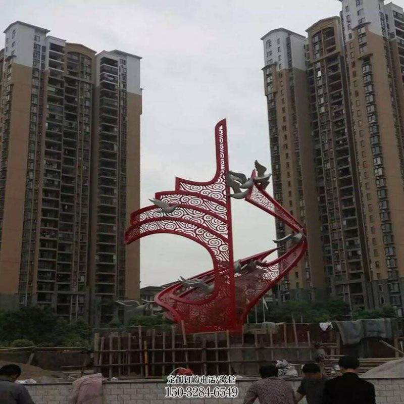 花园小品承接-草地摆放-小区大雁雕塑