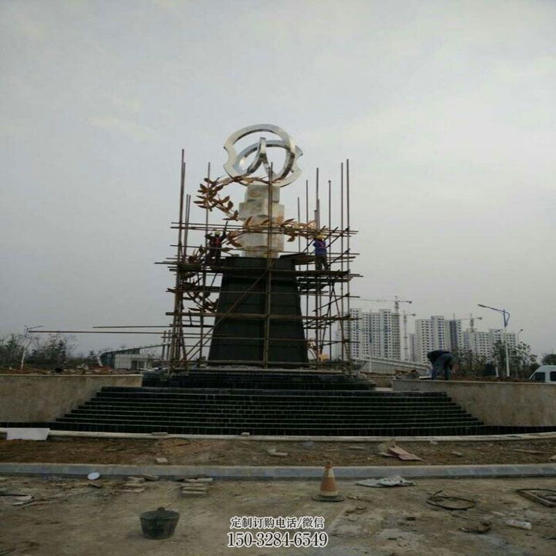 动态雕塑精选-别墅美陈-铜雕大雁景观