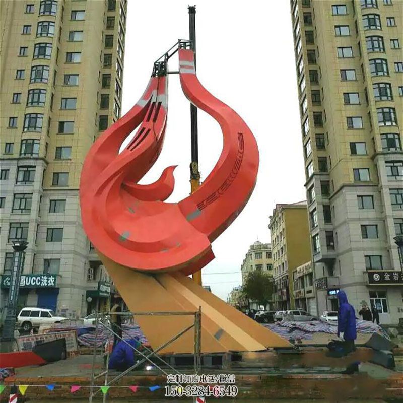 标识雕塑定制-城堡形式-大雁雕塑工程