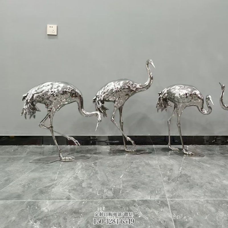 地产火烈鸟雕塑 园林鸟雕塑摆件订做 园林景观鸟禽雕塑精选