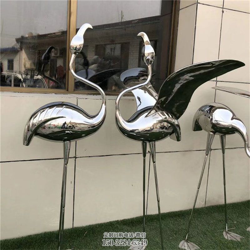 各类火烈鸟雕塑 鸟雕塑装饰精品 景观小品鸟禽雕塑供需