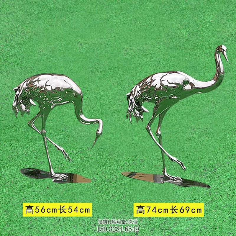 火烈鸟雕塑底座 景观艺术鸟雕塑承接 门口鸟禽雕塑订做