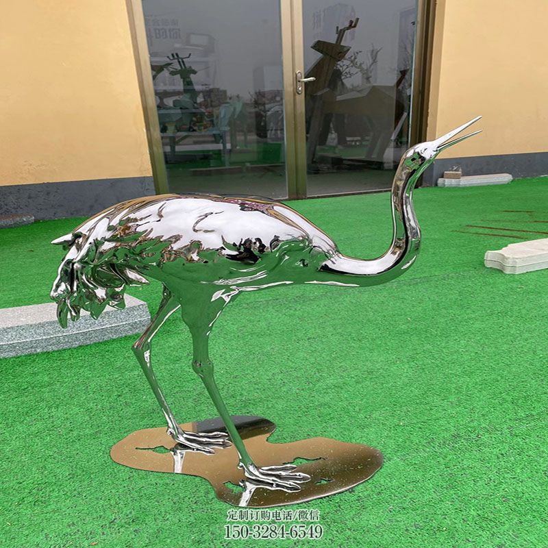 民族火烈鸟雕塑 现代鸟雕塑定制 鸟禽雕塑装饰精品