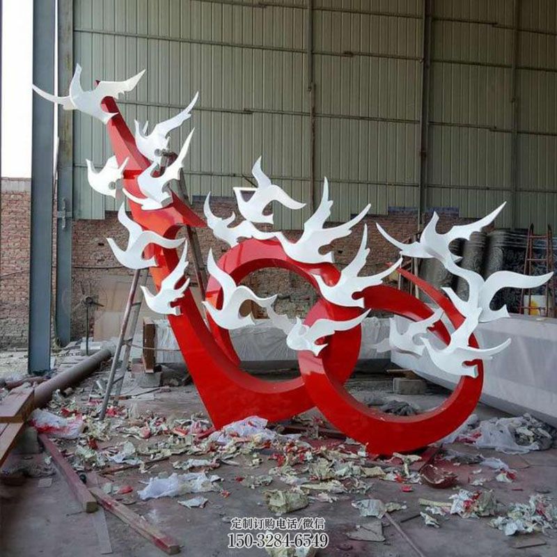 美陈雕塑批发-彩色种类-文化鸽子雕塑