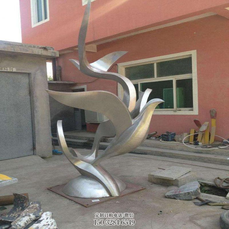景区雕塑制作-立体景观-金属抽象鸽子雕塑