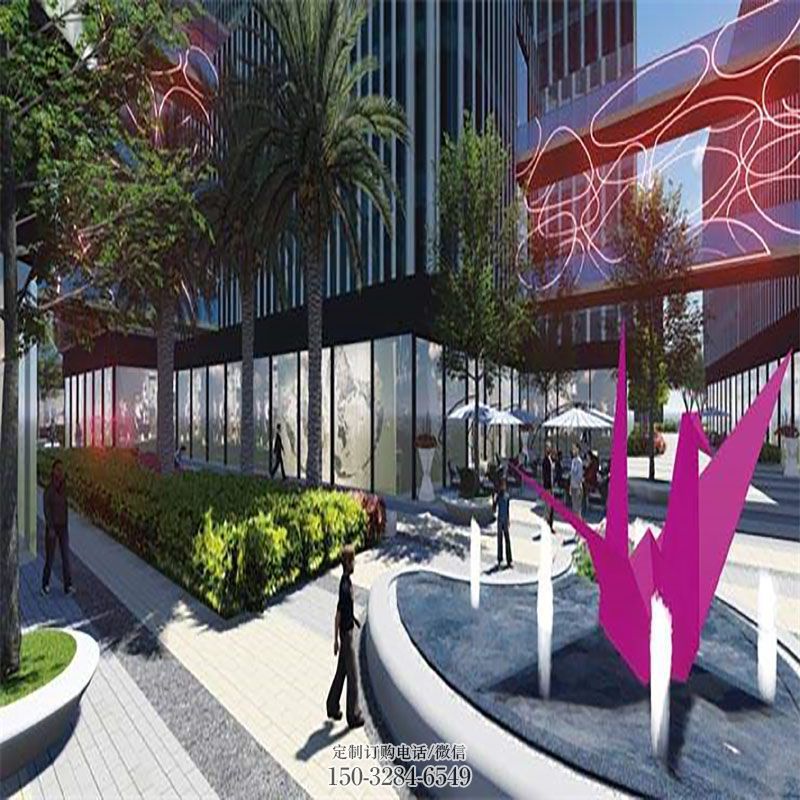 金属千纸鹤雕塑 商场折纸雕塑常用 园林景观折纸鹤雕塑精选