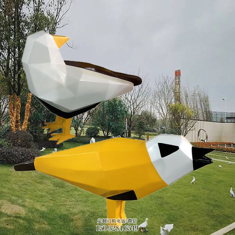 户外卡通鸟雕塑 门口鸟雕塑订做 门口小鸟雕塑订做