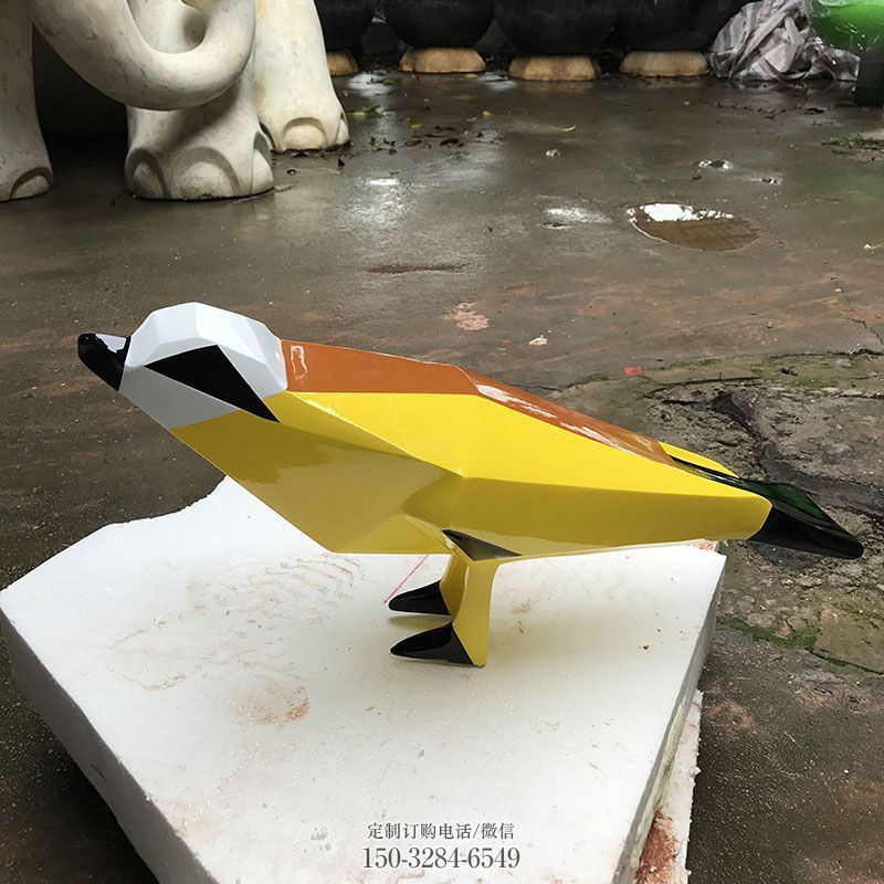 卡通鸟雕塑工艺 鸟雕塑订做观赏型 企业标志小鸟雕塑精选