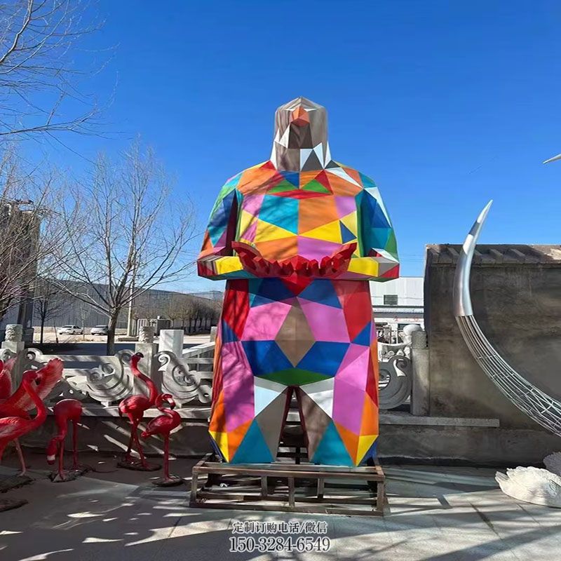 民族卡通鸟雕塑 现代鸟雕塑定制 小鸟雕塑装饰精品