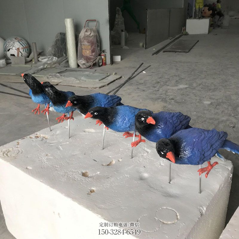 仿真鸟雕塑底座 景观艺术鸟雕塑承接 门口鸟禽雕塑订做