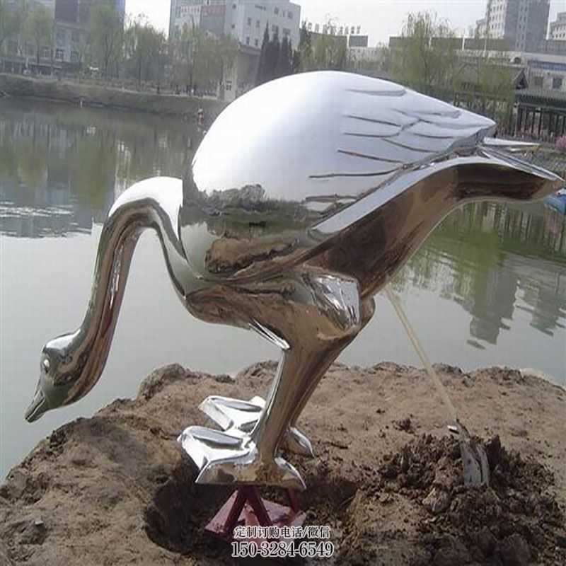 金属白鹭雕塑 商场鸟常用 园林景观鸟类雕塑精选